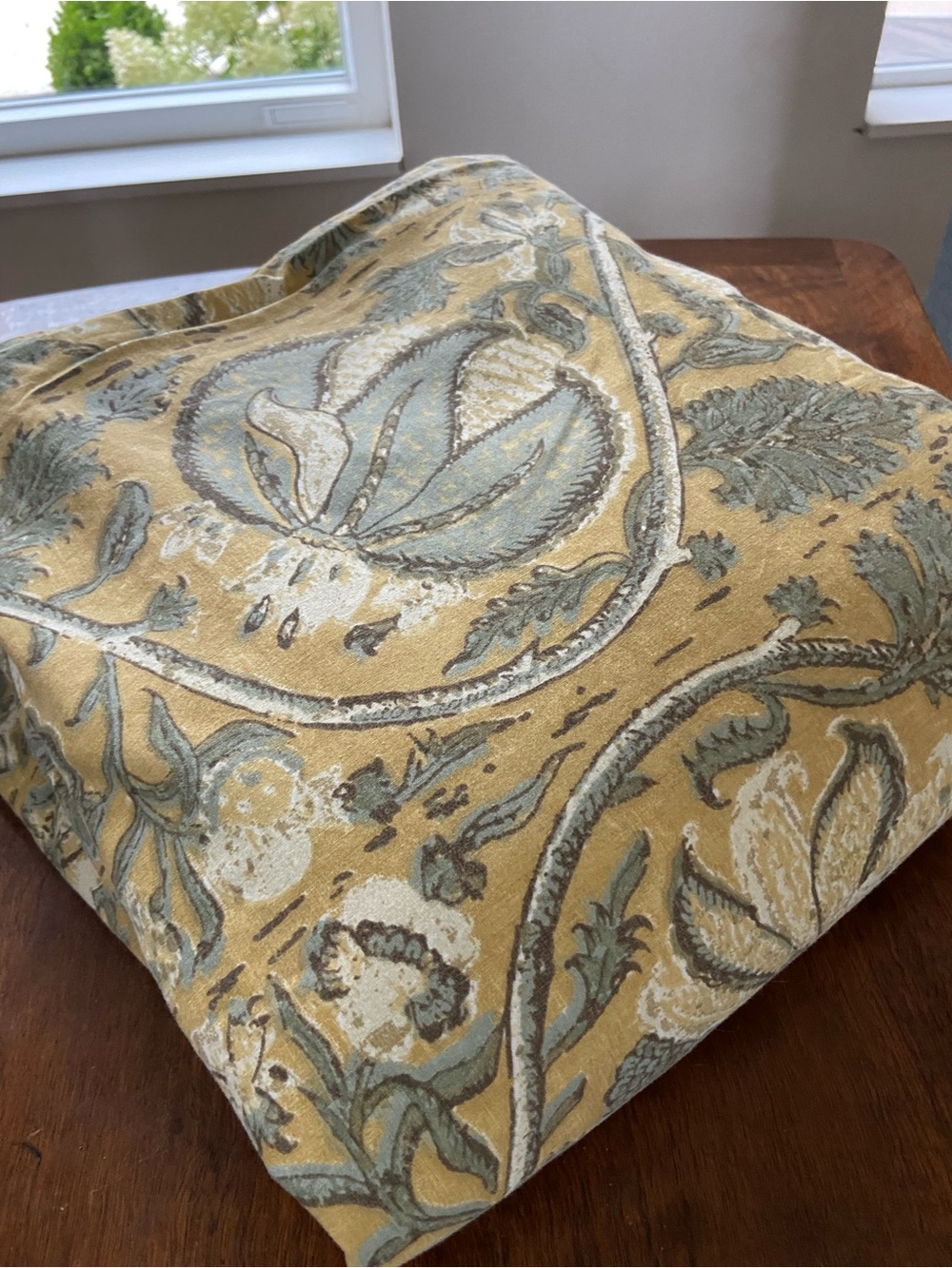 Pottery Barn Penelope Kalamkari Palampore Duvet Cover 100% cotton yellow floral